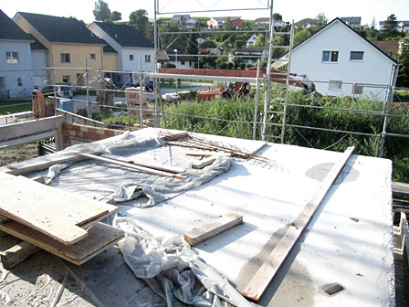 Garage Dach Rohbau