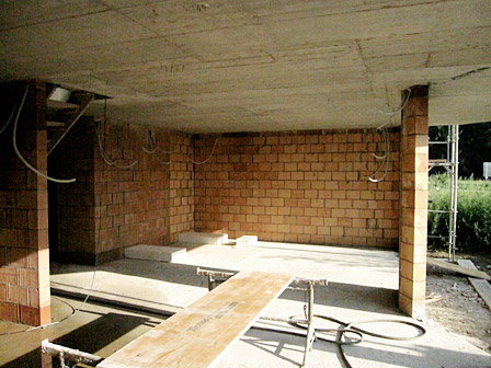 Rohbau Wohnzimmer