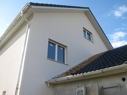 Hausbau Ansicht hinten